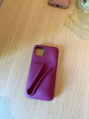 RHODE Deep Magenta Silicone iPhone Case with Integrated Grip